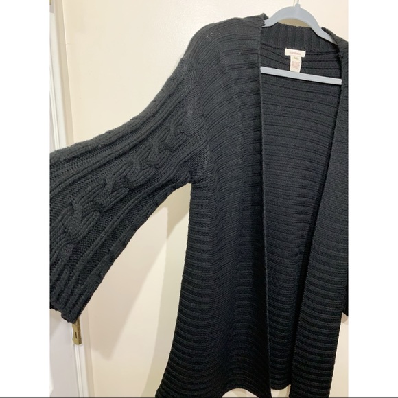 Sundance Sweaters - Sundance black open long Cardigan size L